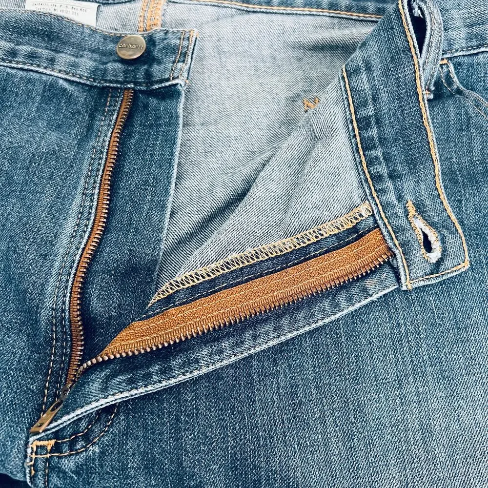 Carhartt Jeans Mens 42X30 Blue Relaxed Fit Straight Leg Carpenter Work Denim